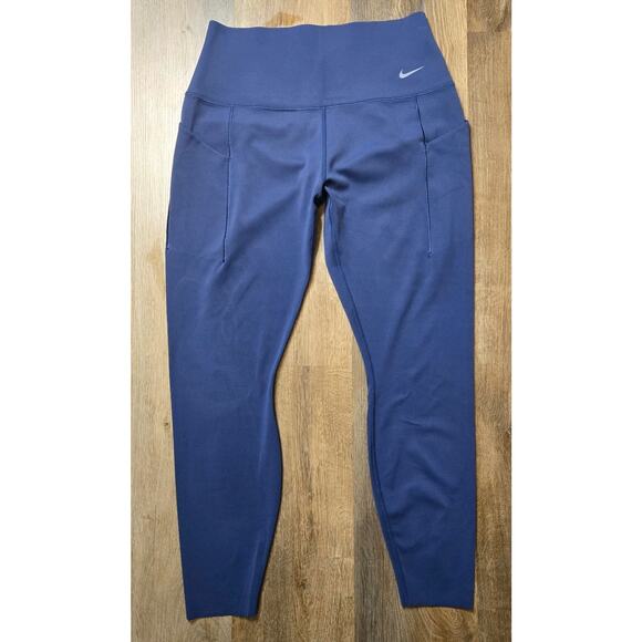 Nike Universa Dri-Fit Women's High-Waisted 7/8 Leggings Blue Size Large - Picture 4 of 10